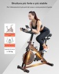 UREVO Indoor Exercise Bike with 10kg Flywheel and 260LBS Weight Capacity
