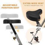 Wenoker Folding Exercise Bike with Magnetic Resistance, LCD Display