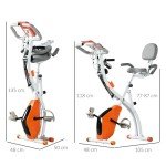 HOMCOM 2-in-1 Foldable Recumbent Exercise Bike, 8-Level Resistance