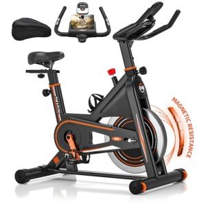 DMASUN Magnetic Exercise Bike with Adjustable Resistance