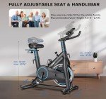 Indoor Cycling Exercise Bike with Digital Display & Tablet Holder