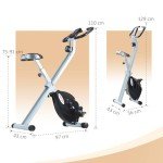 SPORTNOW Folding Exercise Bike with Magnetic Resistance