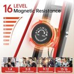 PASYOU Foldable Magnetic Exercise Bike with Monitor