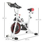 HOMCOM Indoor Exercise Bike with 8kg Flywheel