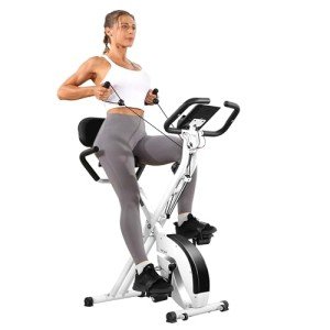 Micyox Foldable Magnetic Exercise Bike with LCD Display