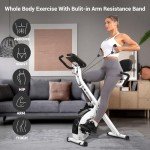Micyox Foldable Magnetic Exercise Bike with LCD Display
