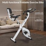 Micyox Foldable Magnetic Exercise Bike with LCD Display