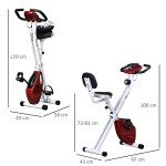 Foldable Indoor Exercise Bike with LCD Monitor