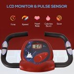 Foldable Indoor Exercise Bike with LCD Monitor