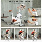 SPORTNOW Quiet Indoor Exercise Bike with LCD Monitor
