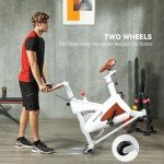 SPORTNOW Quiet Indoor Exercise Bike with LCD Monitor