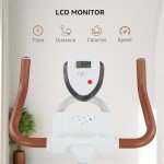 SPORTNOW Quiet Indoor Exercise Bike with LCD Monitor