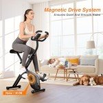 Foldable Exercise Bike with Heart Rate Monitor