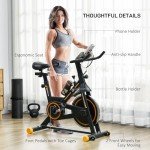 HOMCOM Indoor Exercise Bike with Flywheel and Monitor