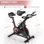 Devoko Quiet Indoor Exercise Bike with LCD Monitor