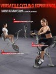 PASYOU Foldable Magnetic Exercise Bike with LCD Monitor