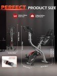 PASYOU Foldable Magnetic Exercise Bike with LCD Monitor