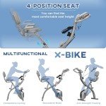 HOMCOM 2-in-1 Folding Exercise Bike with Resistance
