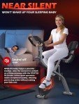 PASYOU Foldable Magnetic Exercise Bike with LCD Monitor