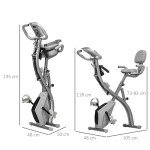 HOMCOM 2-in-1 Folding Exercise Bike with Resistance