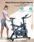 Toputure Indoor Exercise Bike with App and Magnetic Resistance