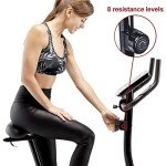 Marcy Azure Compact Magnetic Exercise Bike with 8 Resistance Levels