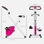 SPORTNOW Folding Exercise Bike with 8-Level Resistance