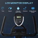 HOMCOM Indoor Stationary Exercise Bike with LCD Monitor