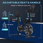 HOMCOM Indoor Stationary Exercise Bike with LCD Monitor