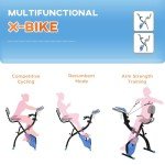 HOMCOM 2-in-1 Folding Exercise Bike with Resistance