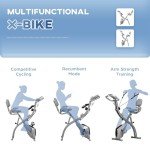 HOMCOM 2-in-1 Folding Exercise Bike with Resistance