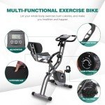 Upright/Recumbent Foldable Exercise Bike with Adjustable Resistance Levels