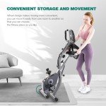 Upright/Recumbent Foldable Exercise Bike with Adjustable Resistance Levels
