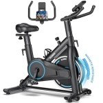 Indoor Cycling Exercise Bike with Digital Display & Tablet Holder