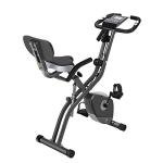 Upright/Recumbent Foldable Exercise Bike with Adjustable Resistance Levels