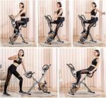 Leikefitness Folding Recumbent Exercise Bike with Arm Resistance