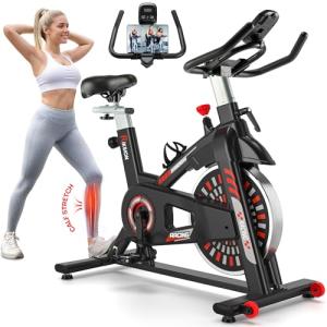 RIKSION Indoor Cycling Bike with Silent Drive