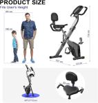 Foldable 4-in-1 Magnetic Exercise Bike with LCD Display