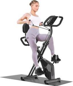 Foldable 4-in-1 Magnetic Exercise Bike with LCD Display