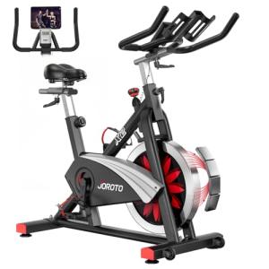 JOROTO X2 Exercise Bike - 136kg Weight Capacity & Magnetic Resistance &16kg Flywheel & Belt Drive