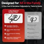 JOROTO X2 Exercise Bike - 136kg Weight Capacity & Magnetic Resistance &16kg Flywheel & Belt Drive