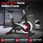 JOROTO X2 Exercise Bike - 136kg Weight Capacity & Magnetic Resistance &16kg Flywheel & Belt Drive