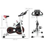 HOMCOM Indoor Exercise Bike with 8kg Flywheel