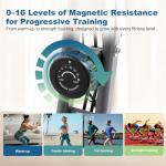 Upright/Recumbent Foldable Exercise Bike with Adjustable Resistance Levels