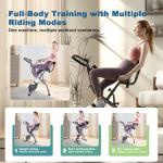Upright/Recumbent Foldable Exercise Bike with Adjustable Resistance Levels