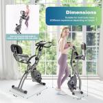Upright/Recumbent Foldable Exercise Bike with Adjustable Resistance Levels