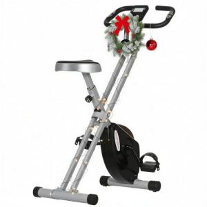 SPORTNOW Folding Quiet Exercise Bike with Adjustable Seat