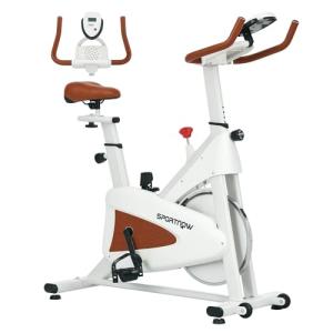 SPORTNOW Quiet Indoor Exercise Bike with LCD Monitor