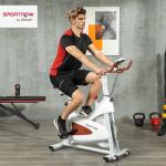 SPORTNOW Quiet Indoor Exercise Bike with LCD Monitor