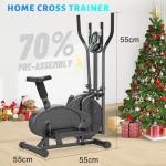 Cowmew 2-in-1 Elliptical Exercise Bike for Home